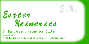 eszter meinerics business card